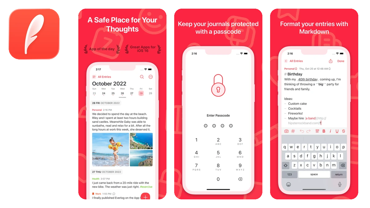 Everlog Journal App