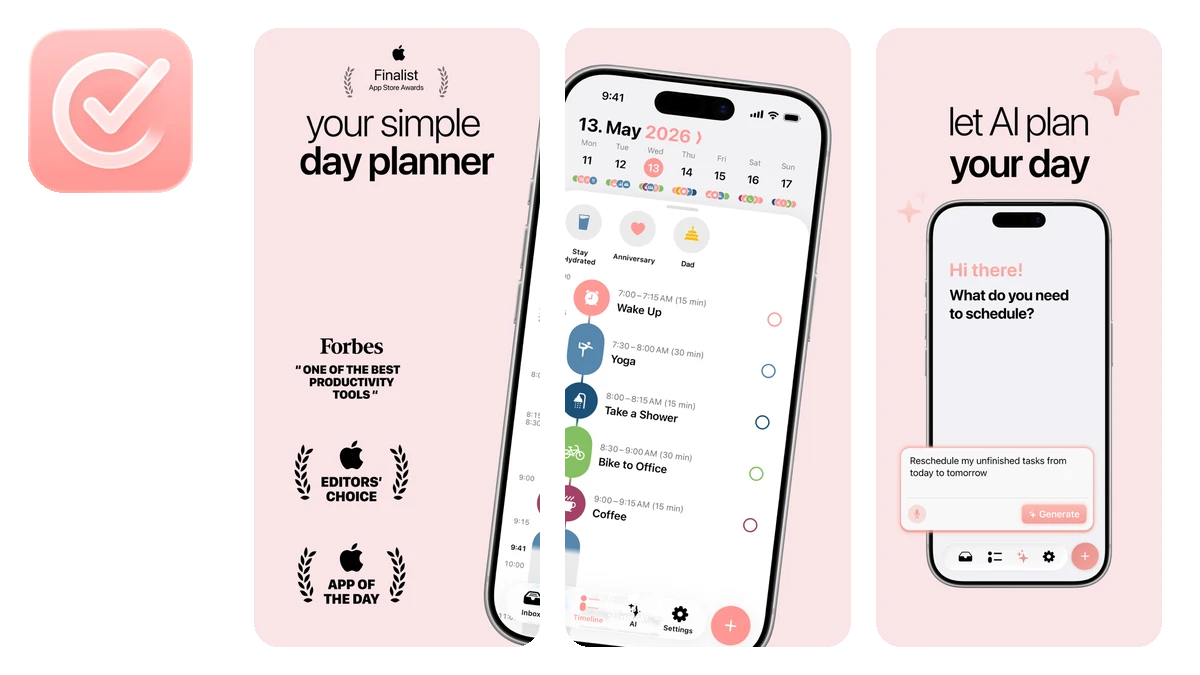 Structured Day Planner App