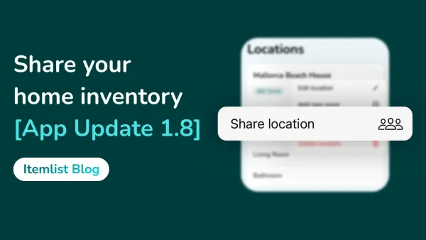 Share your home inventory with your family, friends, or co-workers [App Update 1.8]